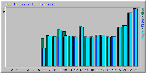 Hourly usage for May 2025