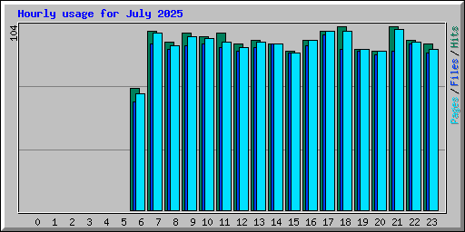 Hourly usage for July 2025