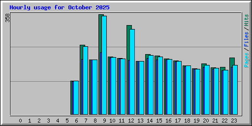 Hourly usage for October 2025